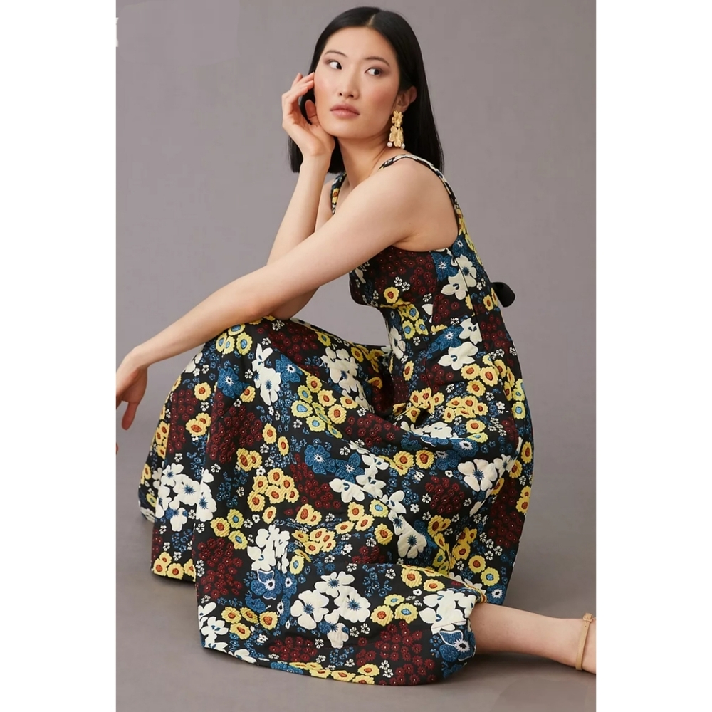 Anthro Marigold thick midi dress
